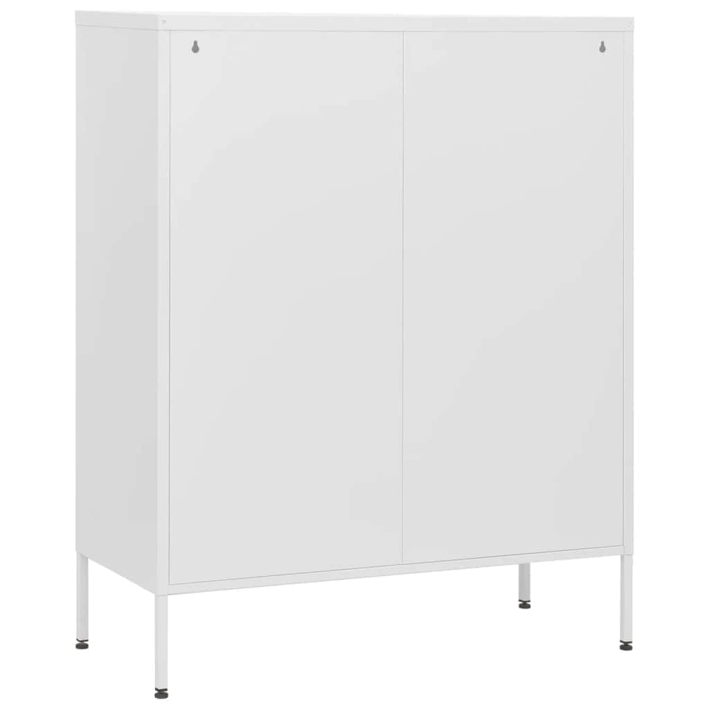White Chest of Drawers Steel Cabinet Ball Bearing Runners Storage Unit