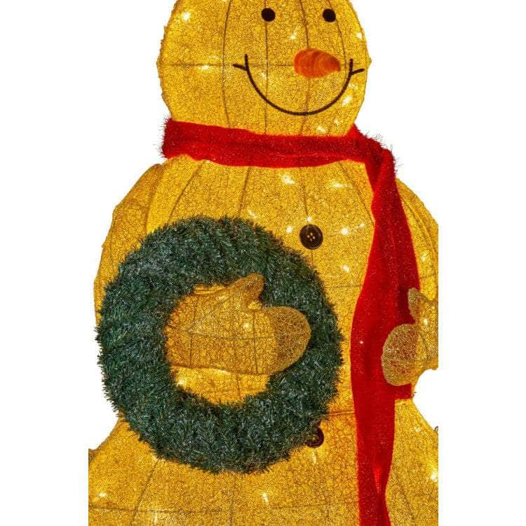 White Christmas Snowman with Lights 150cm | White colour