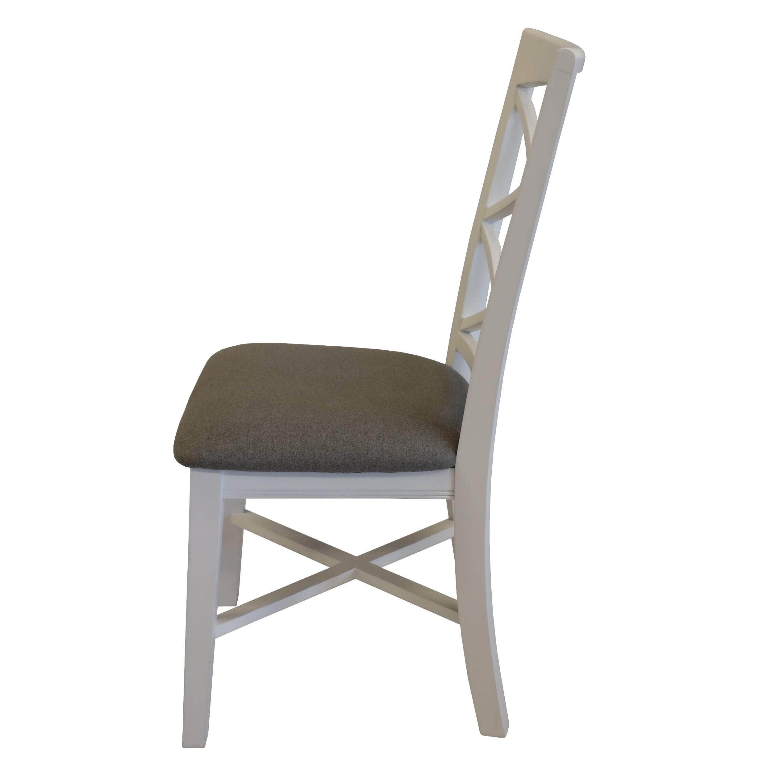 White Dining Chair Set: 2 Solid Acacia Timber Wood Chairs for Stylish Dining