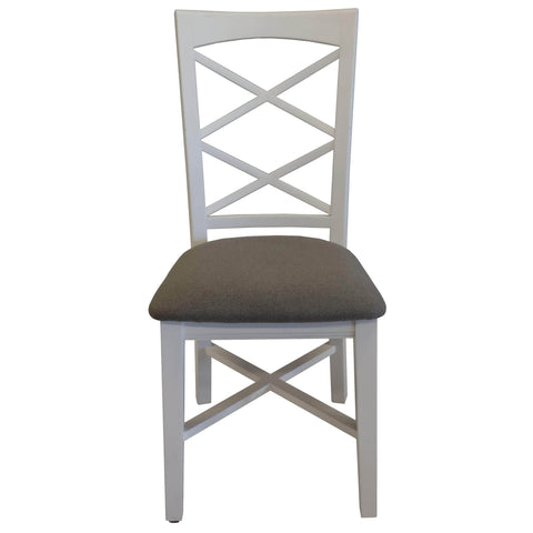 Dining Chair Set Of 2 Solid Acacia Timber Wood Hampton Furniture - White