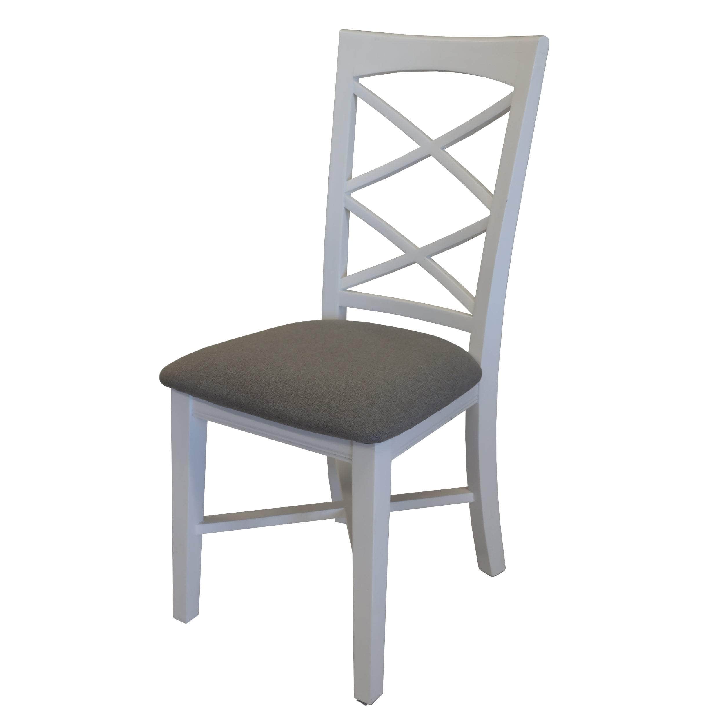 White Dining Chair Set: 2 Solid Acacia Timber Wood Chairs for Stylish Dining
