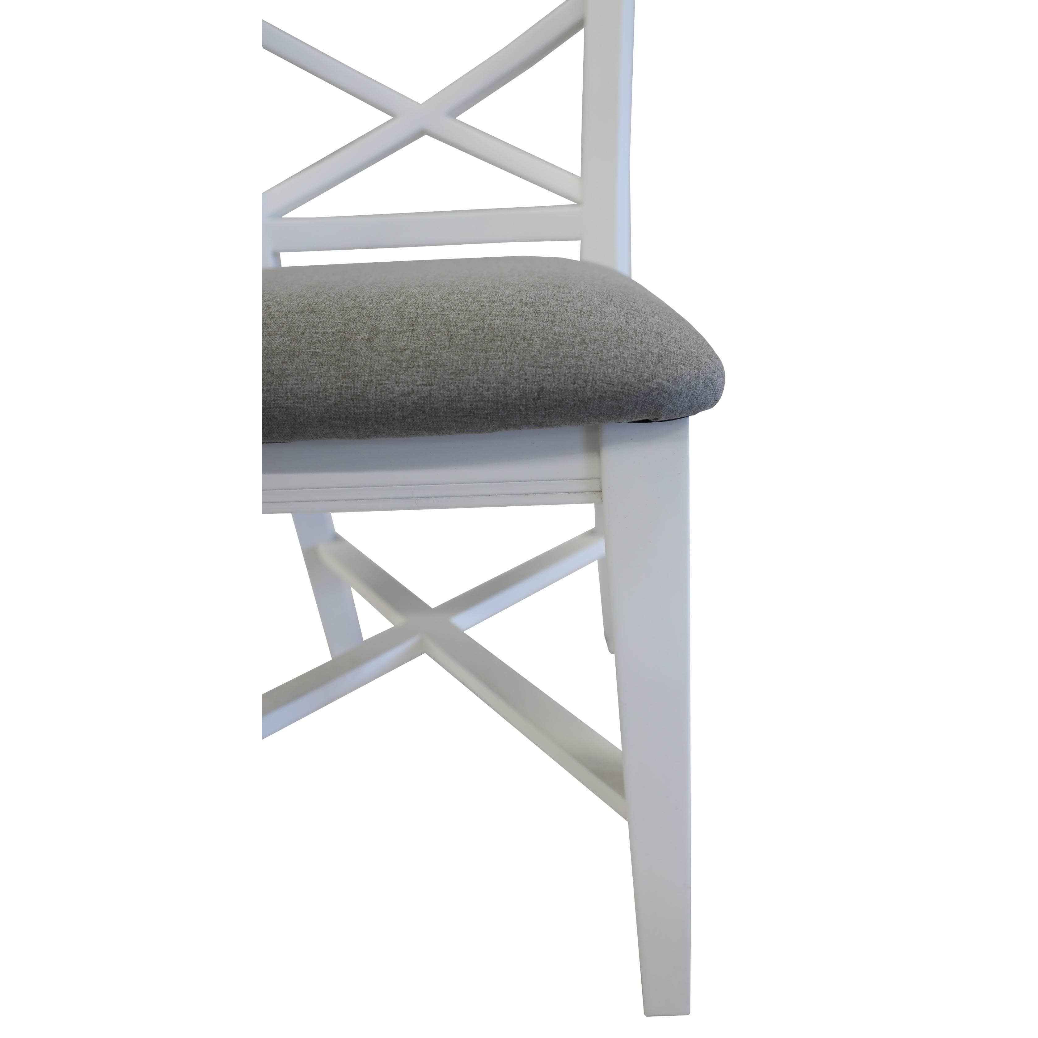 White Dining Chair Set: 2 Solid Acacia Timber Wood Chairs for Stylish Dining