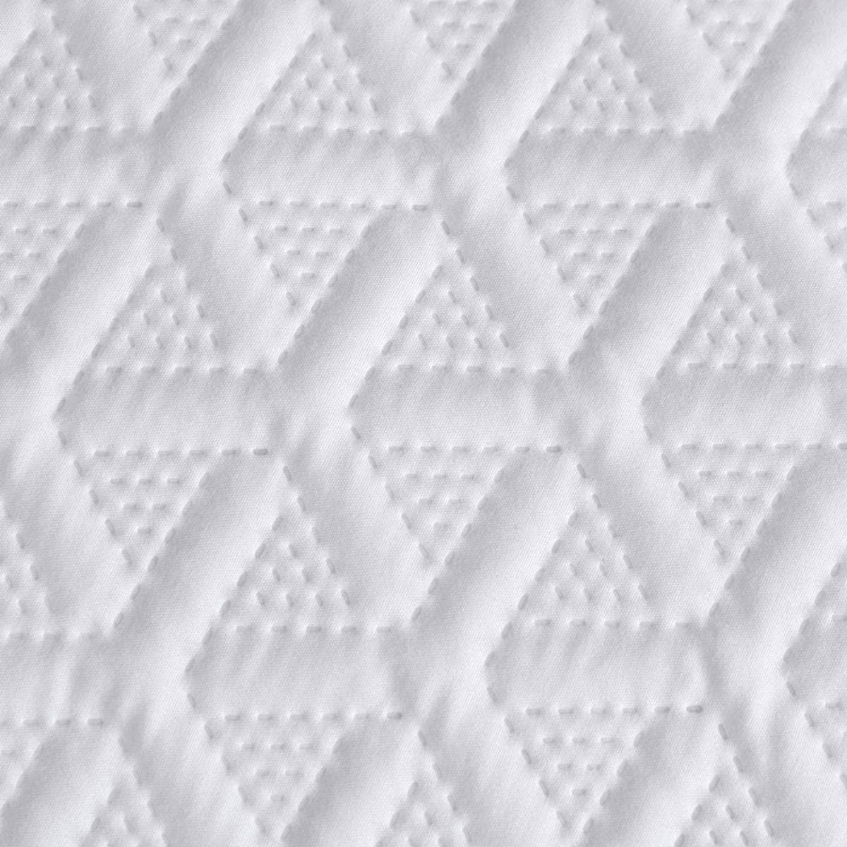 White Embossed Quilt Cover Set Double