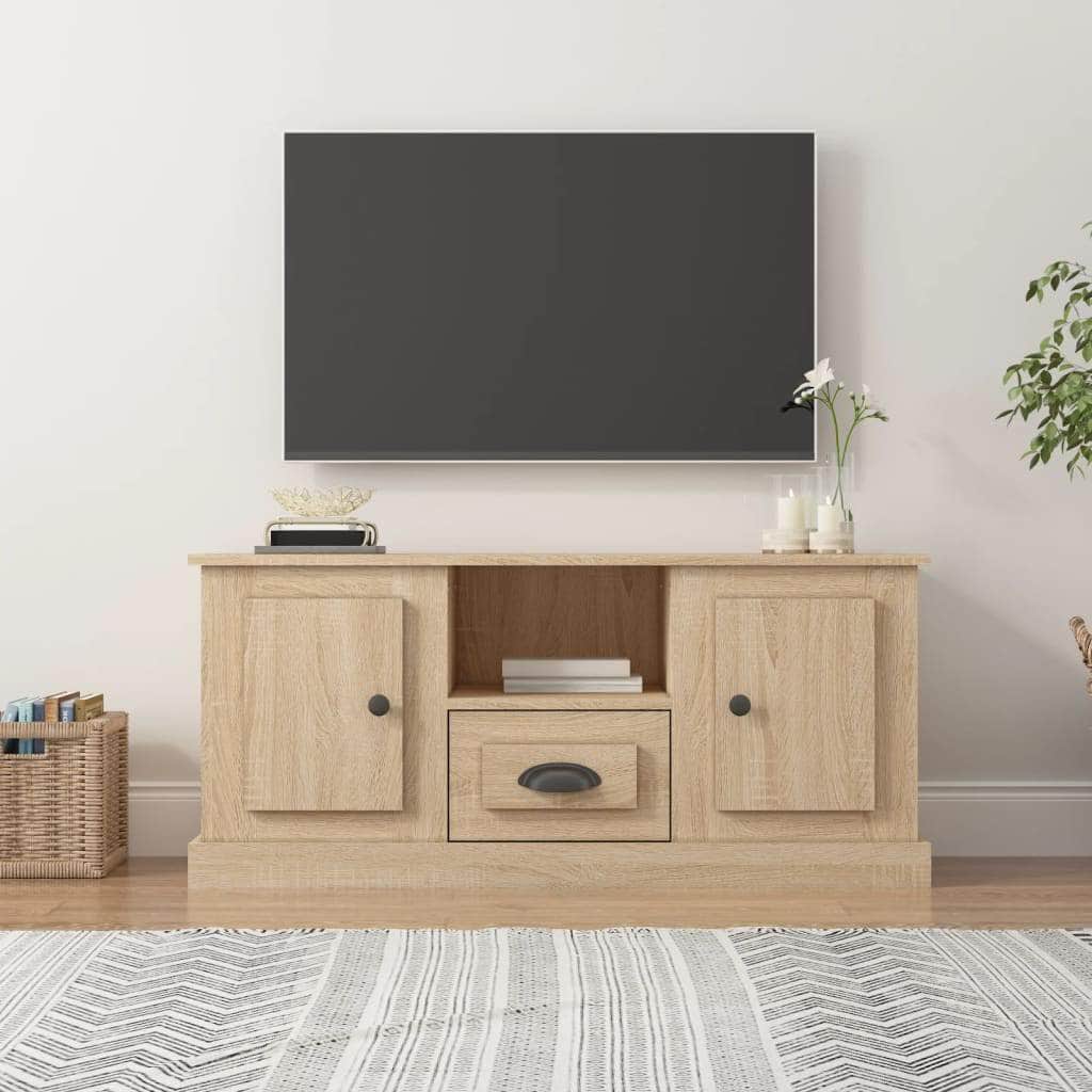 White Engineered Wood TV Cabinet for a Stylish Home