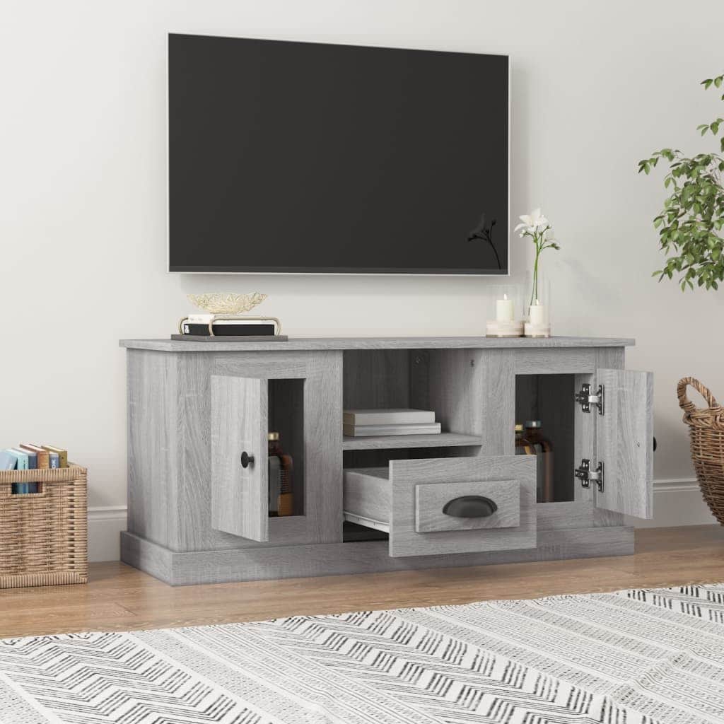White Engineered Wood TV Cabinet for a Stylish Home