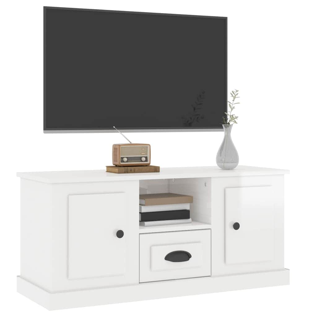 White Engineered Wood TV Cabinet for a Stylish Home