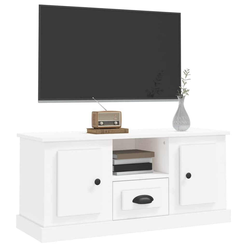 White Engineered Wood TV Cabinet for a Stylish Home