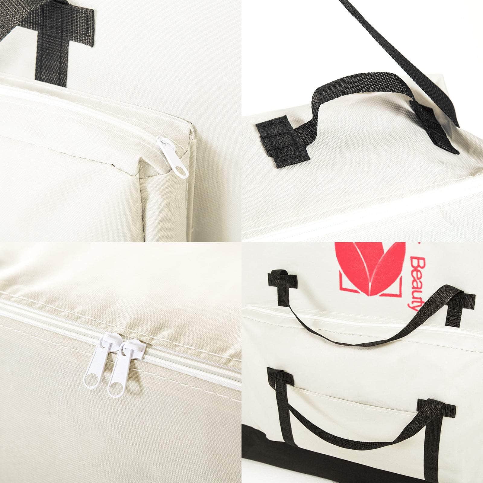 White Massage Table Bed Delux Carry Bag Portable Wheeled 75Cm