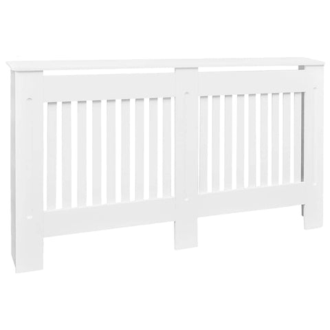 White MDF Radiator Cover Heating Cabinet 152 cm