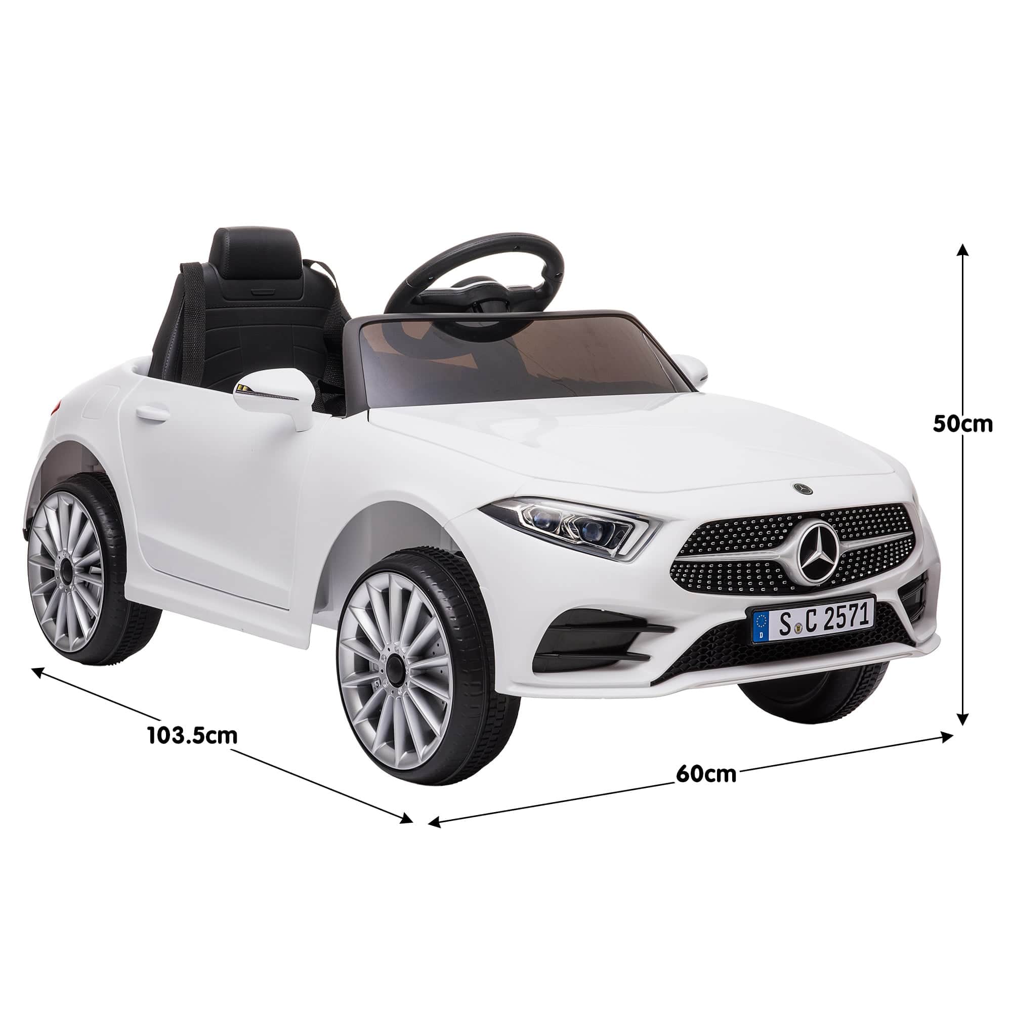 White Mercedes Benz CLS 350 Kids Electric Ride-On Car with Remote