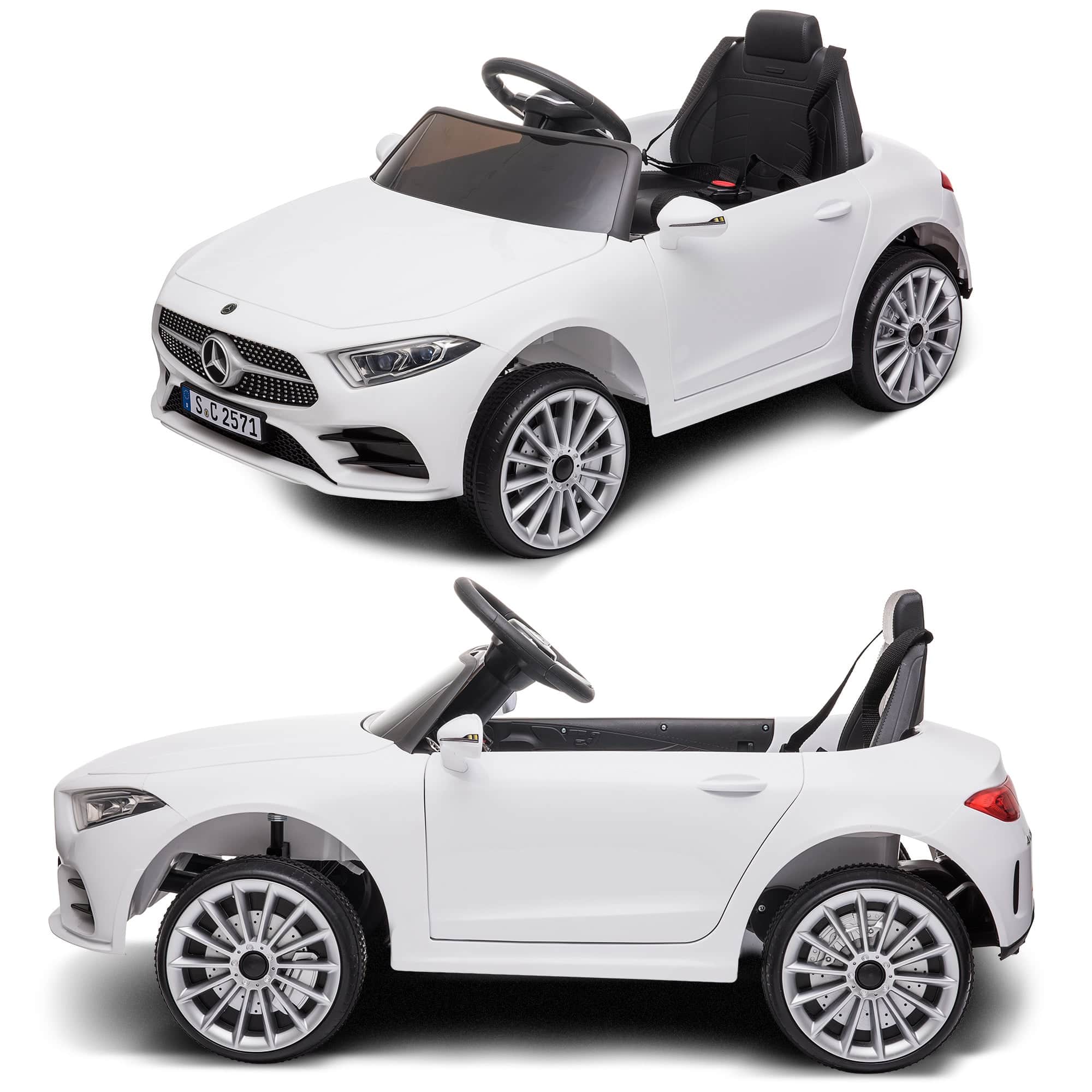 White Mercedes Benz CLS 350 Kids Electric Ride-On Car with Remote