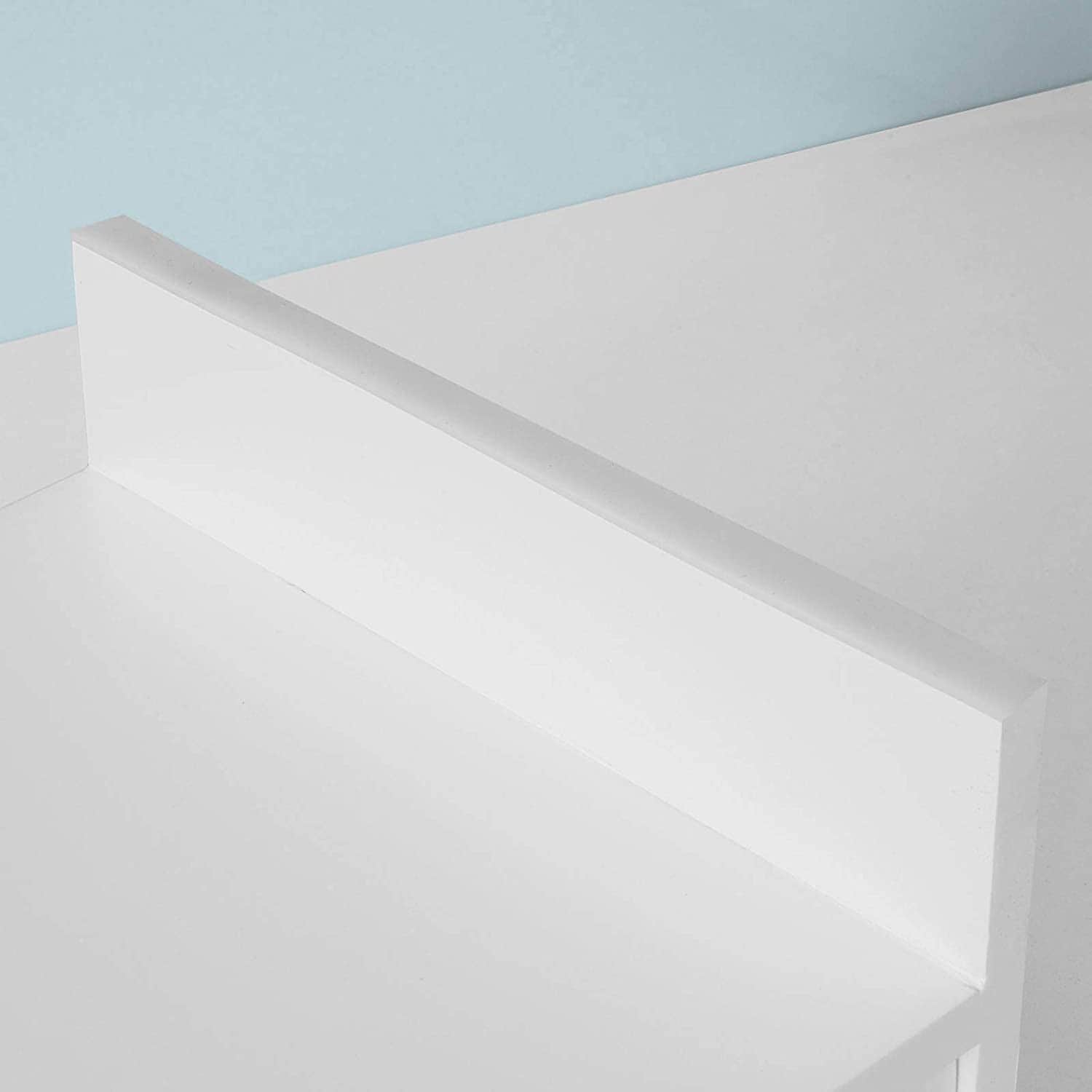 White Monitor Stand Desk Organizer With 2 Drawers