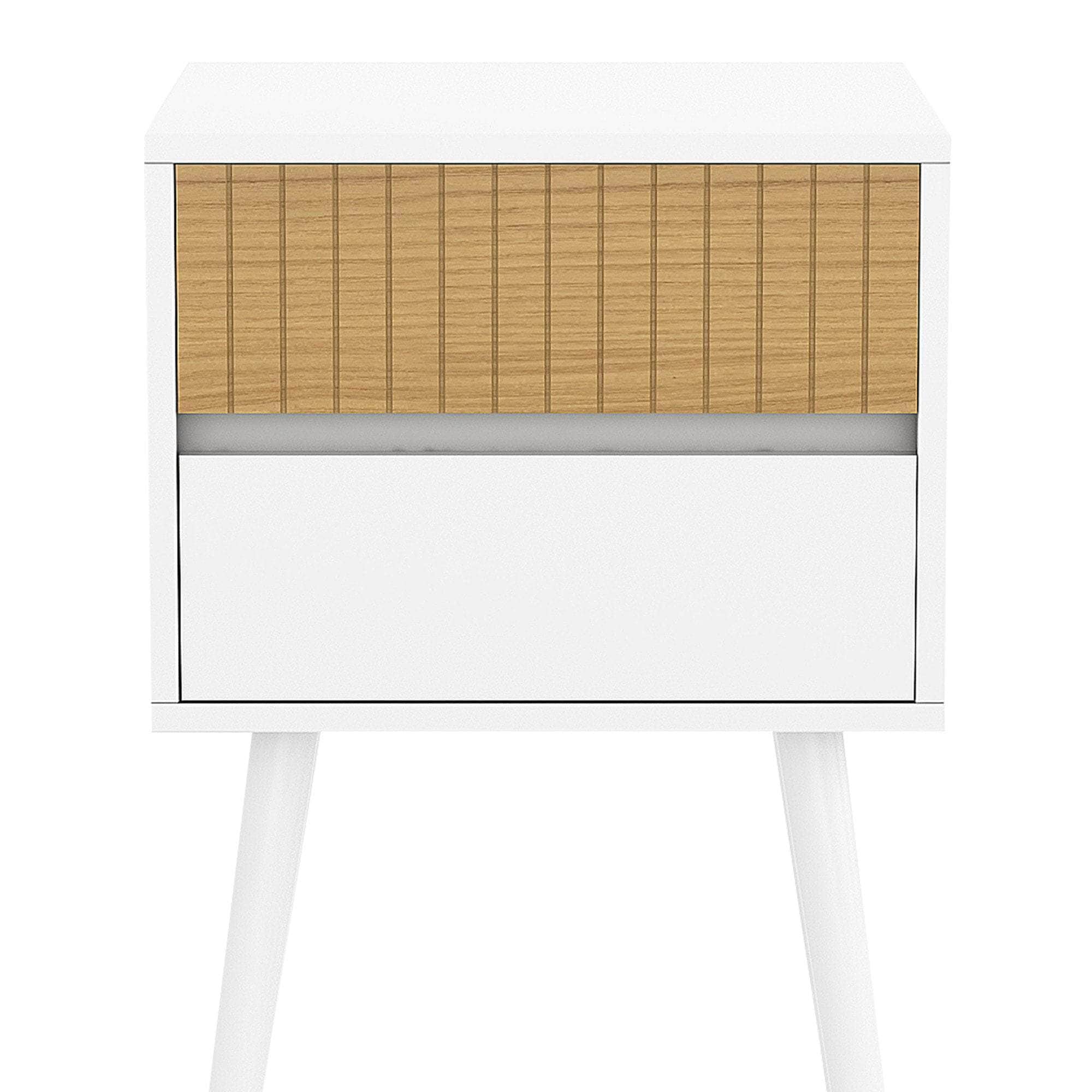 White Nightstand Versatile Bedside Table