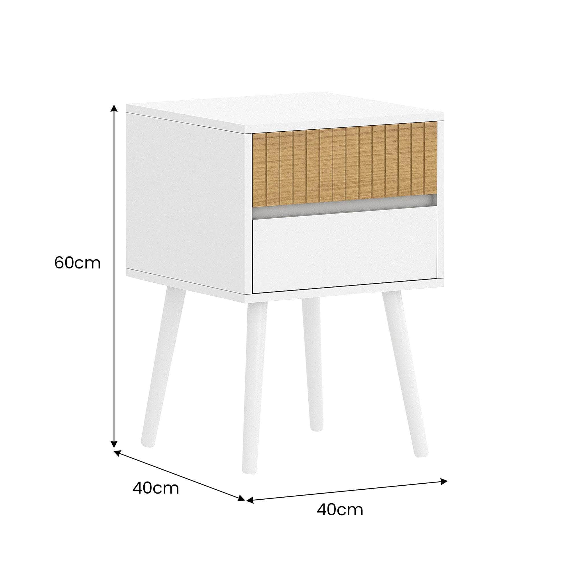 White Nightstand Versatile Bedside Table
