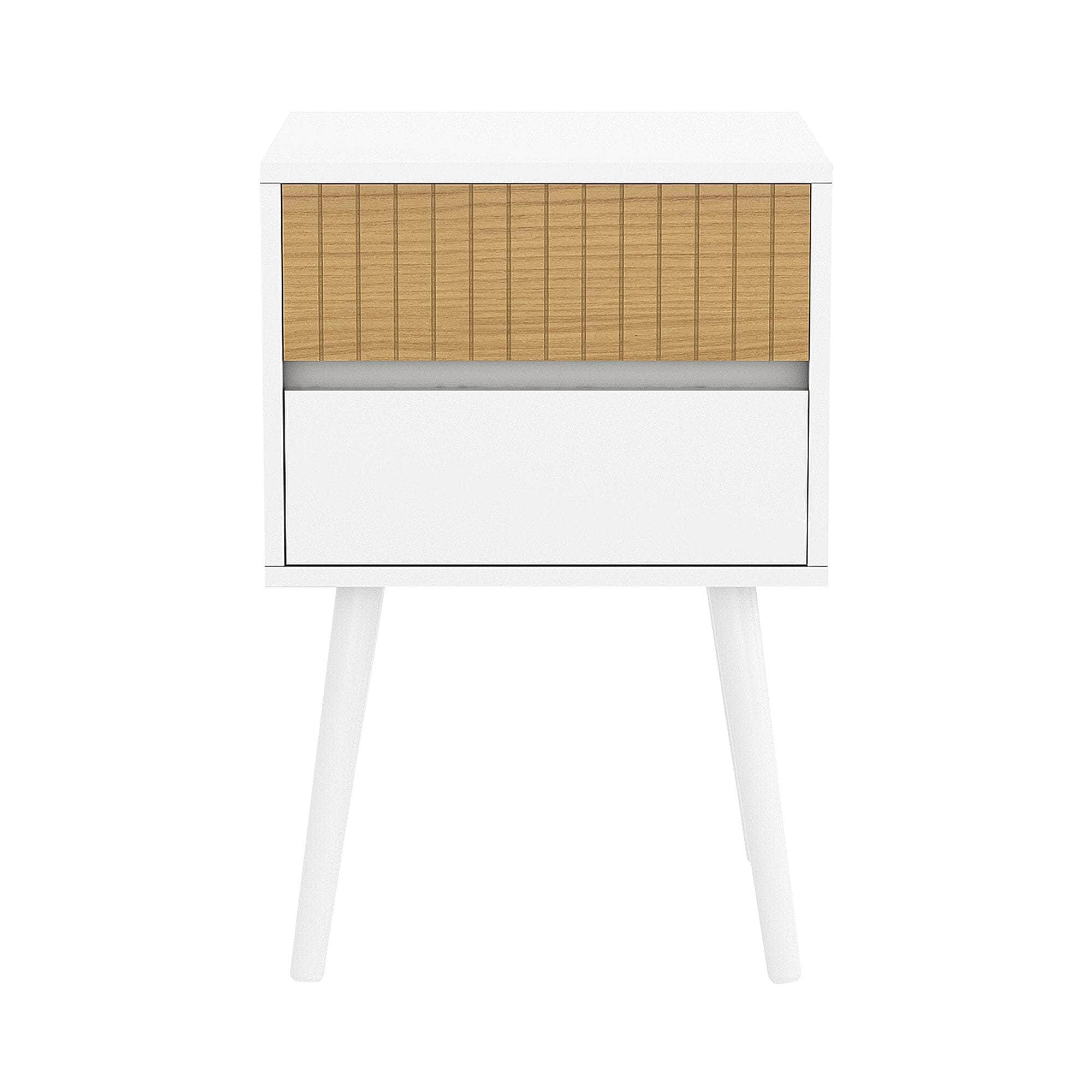 White Nightstand Versatile Bedside Table