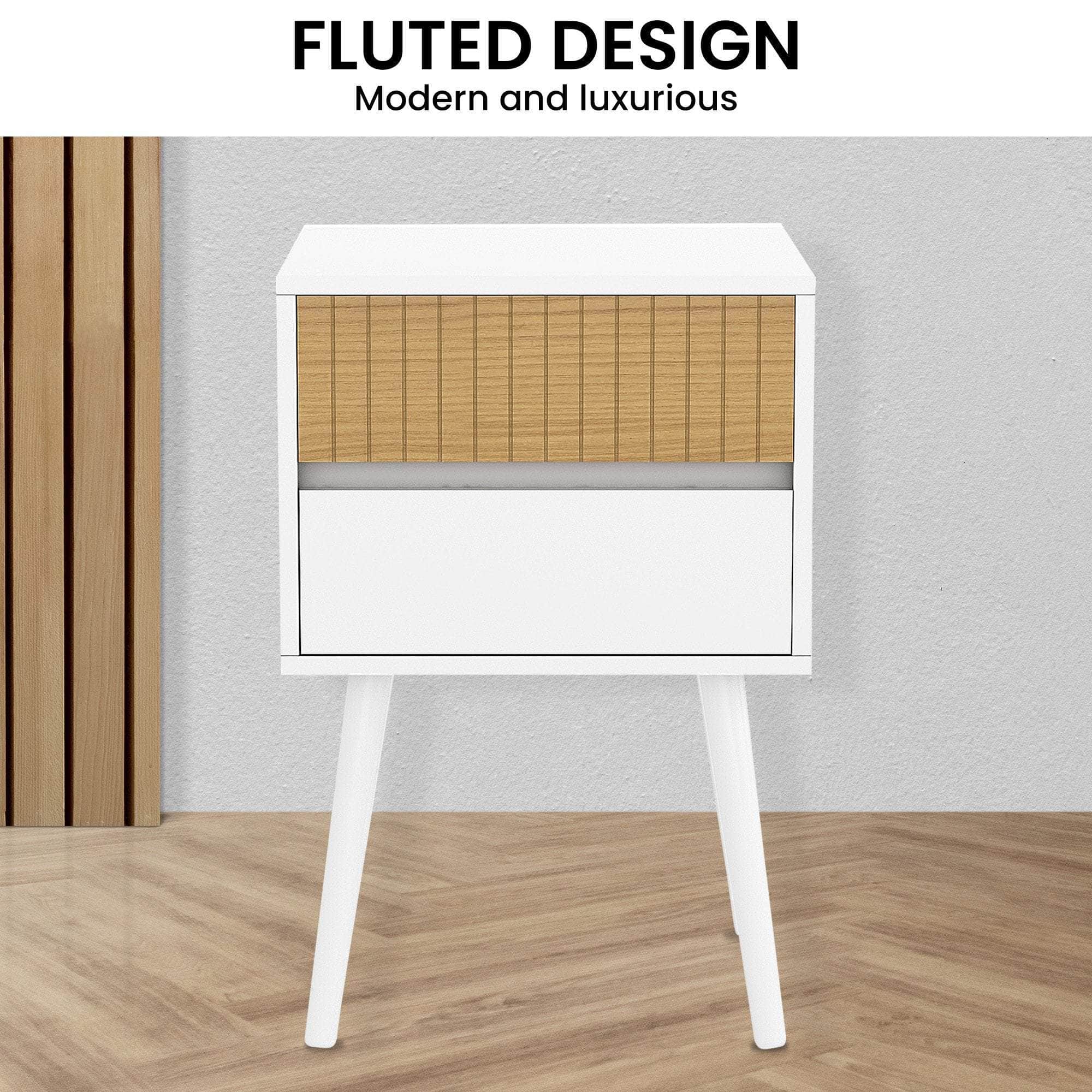White Nightstand Versatile Bedside Table