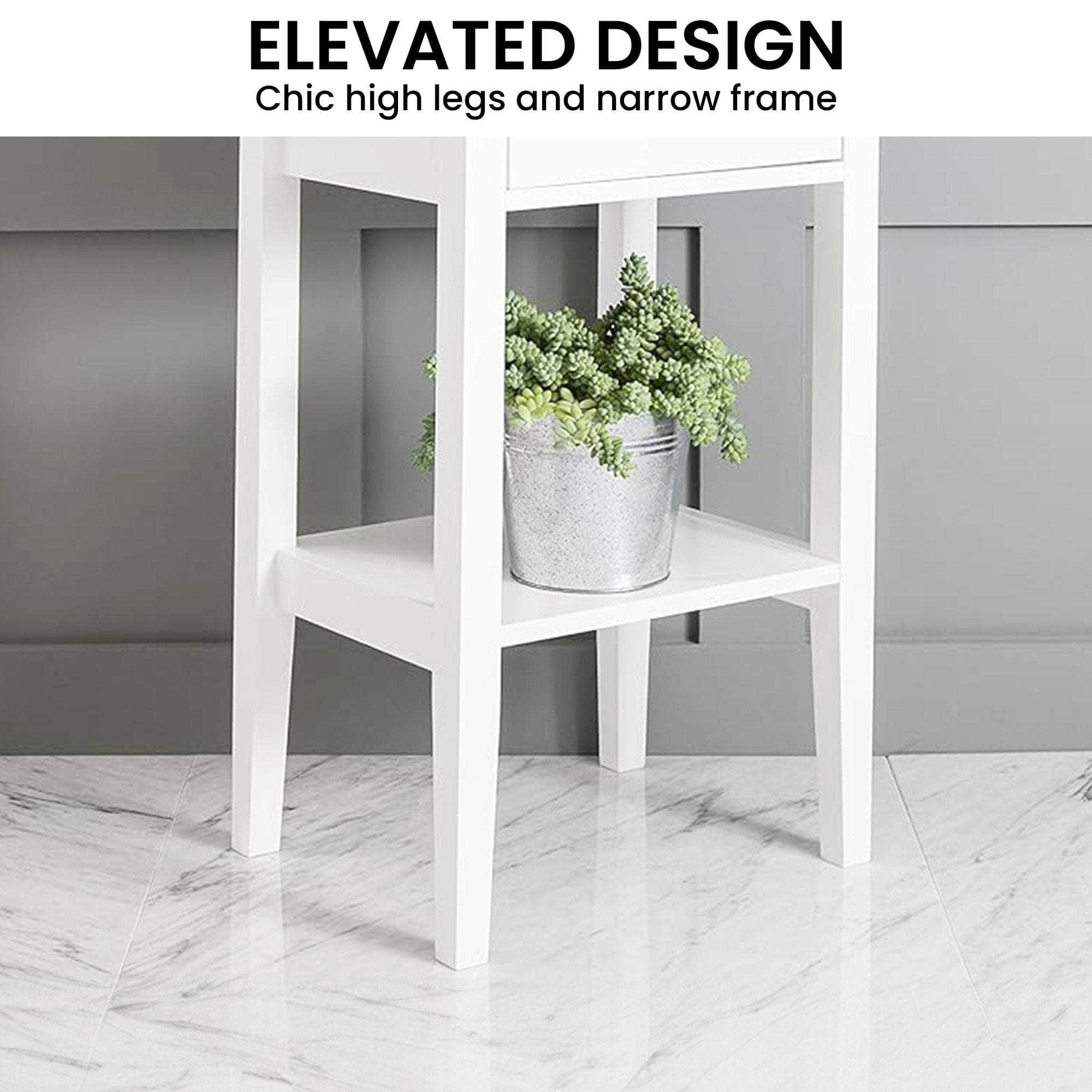 White Rue Nightstand