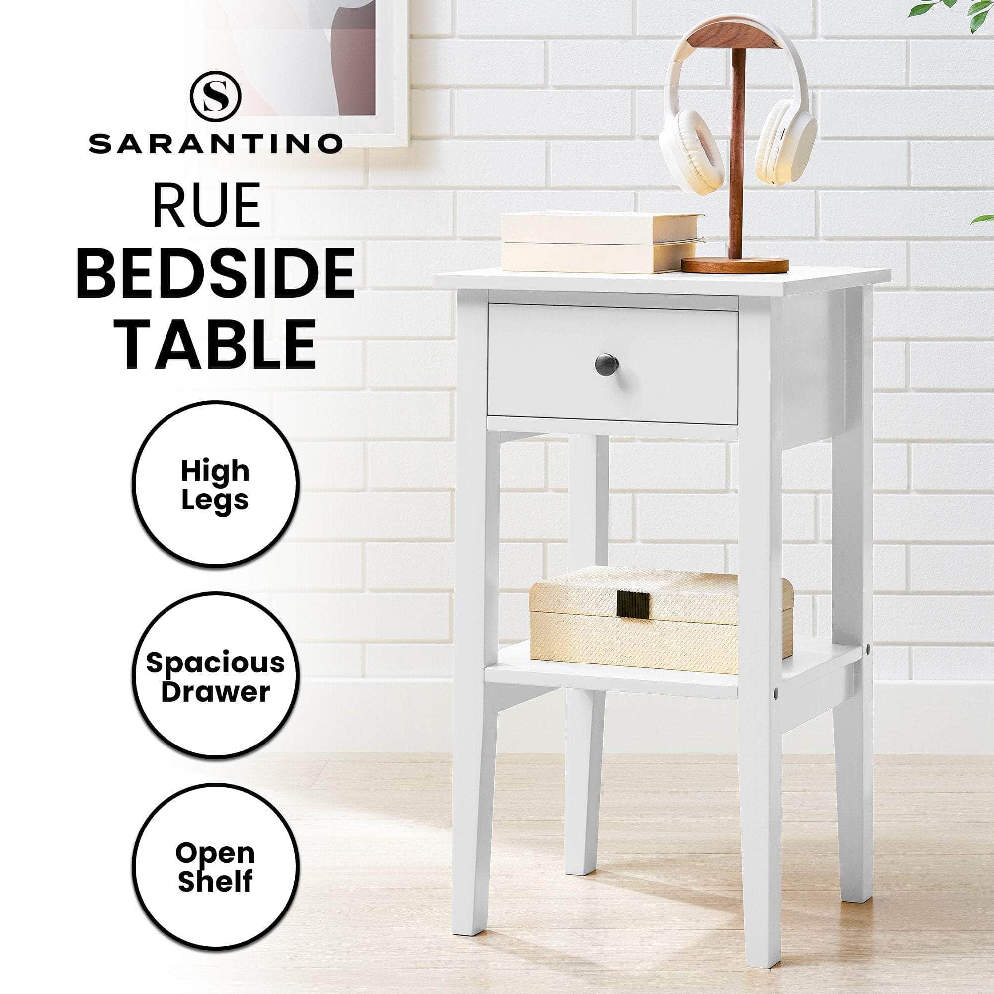 White Rue Nightstand