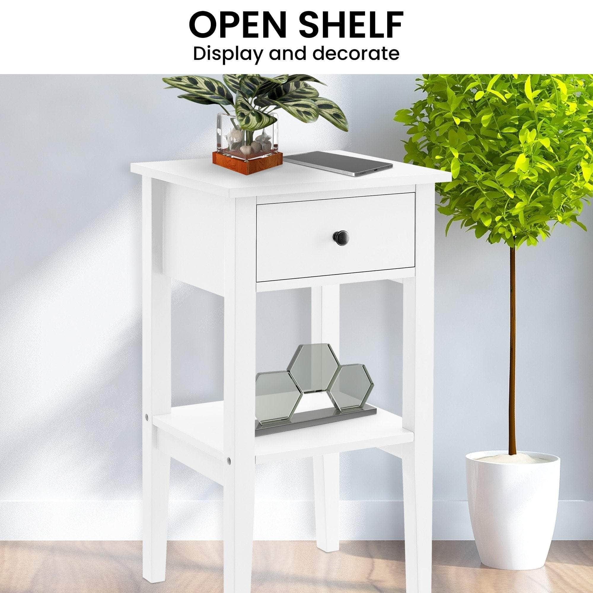 White Rue Nightstand