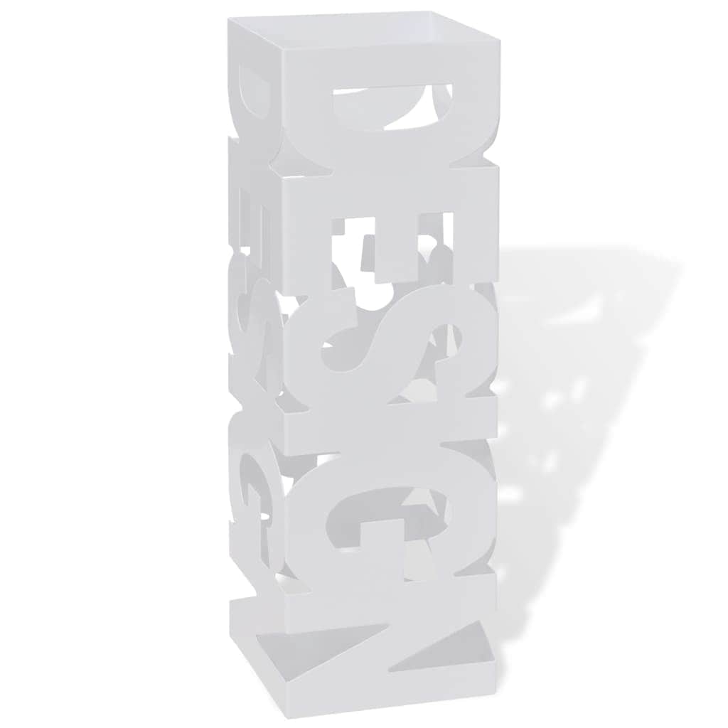 White Square Umbrella Stand Storage Holder Walking Stick Steel 48.5 cm on Afterpay | ZipPay | LayBuy | Klarna