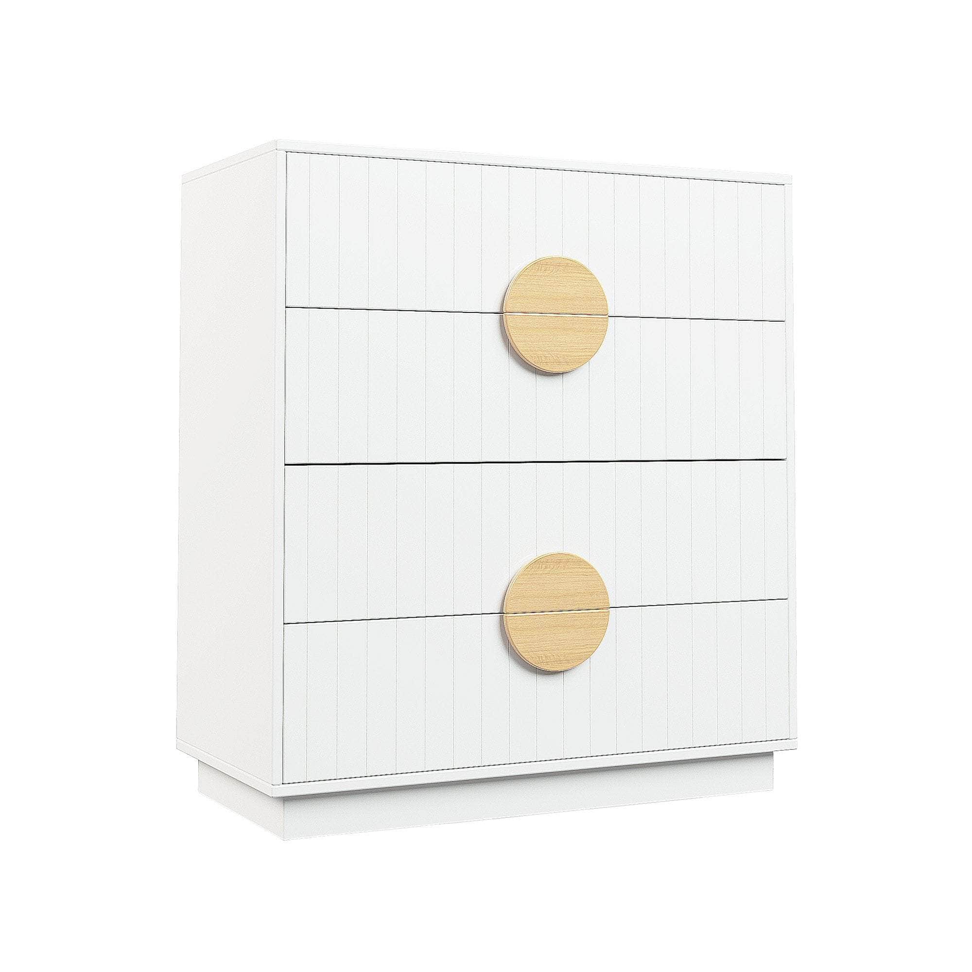 White Tallboy Drawer Chest