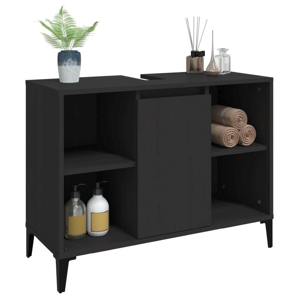 White Tinted Engineered Wooden Basin Organizer