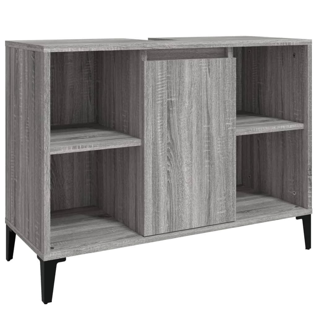 White Tinted Engineered Wooden Basin Organizer