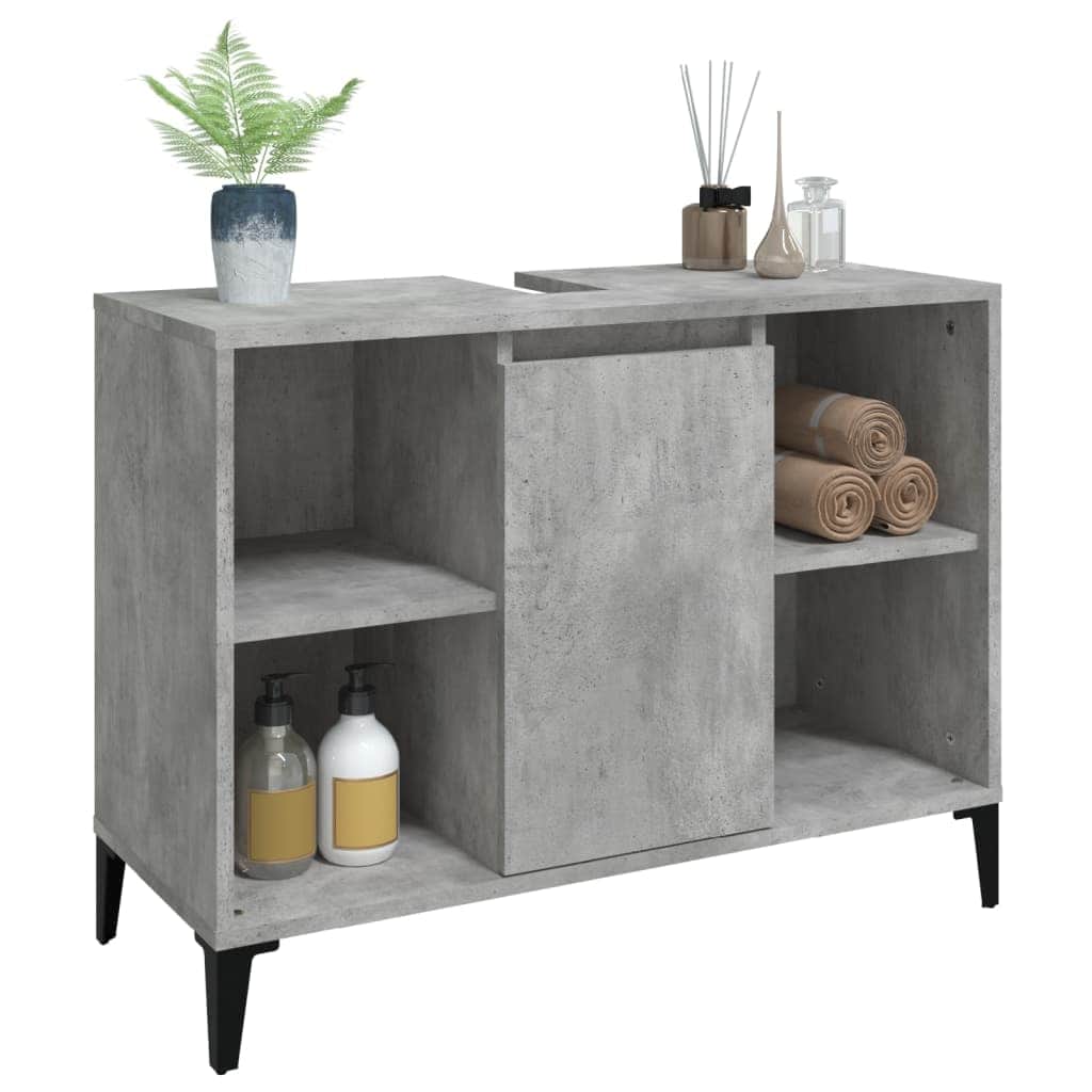 White Tinted Engineered Wooden Basin Organizer