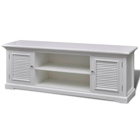 White Wooden Tv Stand