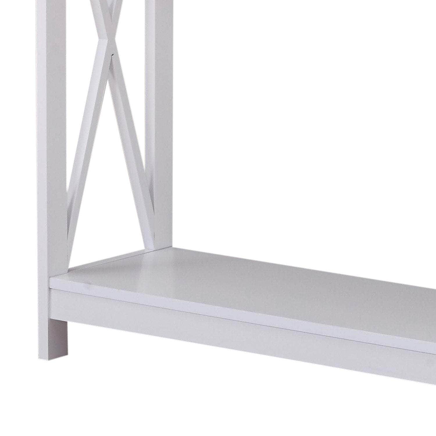 White X-Frame Console Table for Modern Elegance