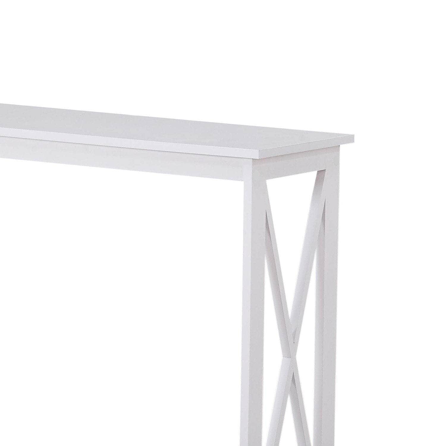 White X-Frame Console Table for Modern Elegance
