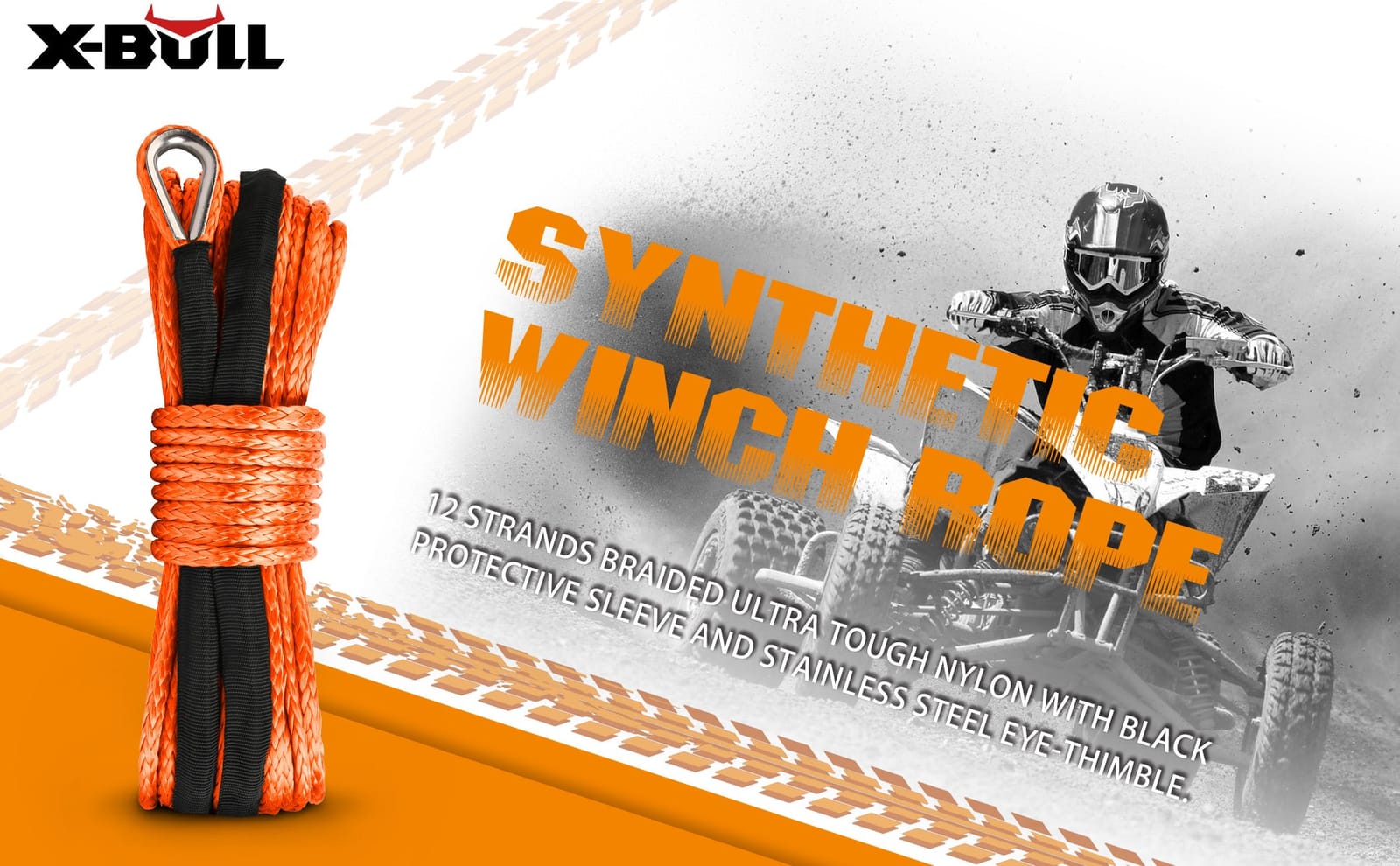 Dyneema Synthetic Winch Rope 5.5Mm X 13M For Offroad Recovery with Automotive Parts - photo 8
