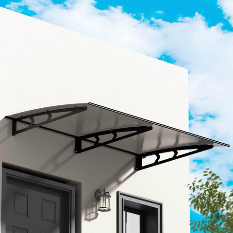 Window Door Awning Canopy Grey Solid Sheet Metal Frame