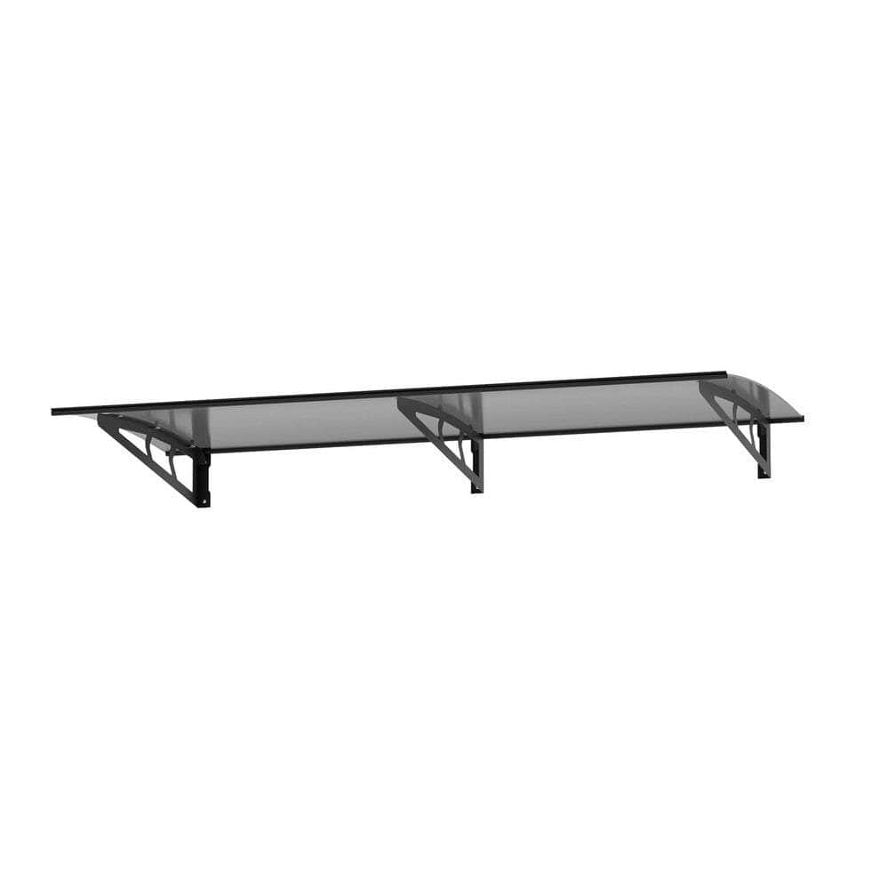 Window Door Awning Canopy Grey Solid Sheet Metal Frame
