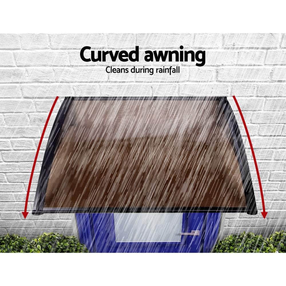 Window Door Awning Outdoor Door Canopy Patio Awning 1mx1.2m DIY Brown