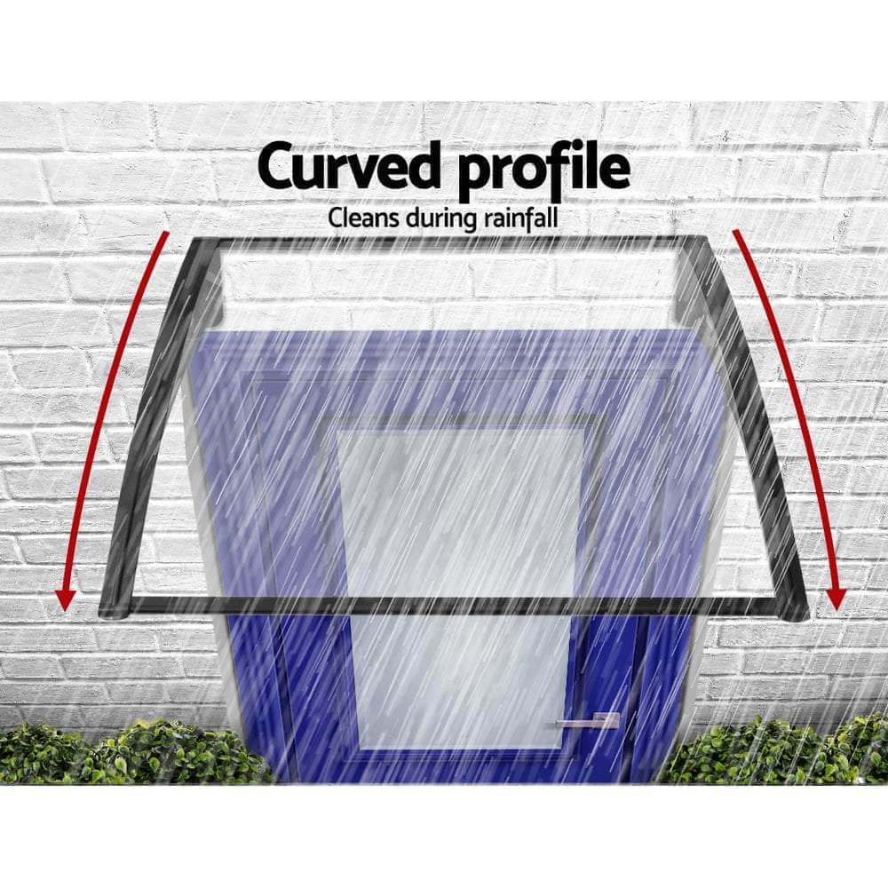 Window Door Awning Outdoor Solid Polycarbonate Canopy Patio 1mx2m DIY