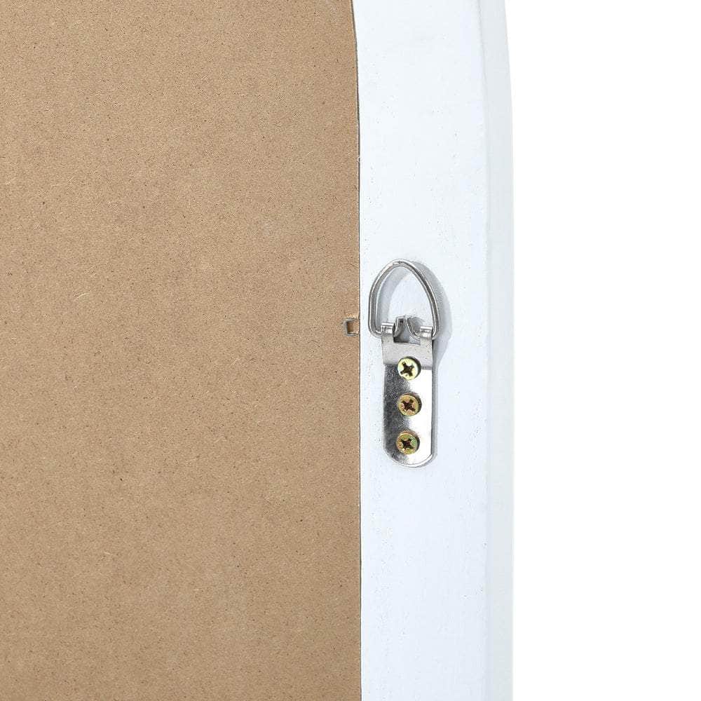 Window Mirror Arched Wall Mirrors 76x51cm Wooden White