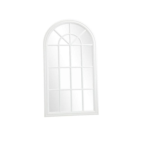 Window Mirror Arched Wall Mirrors 76x51cm Wooden White