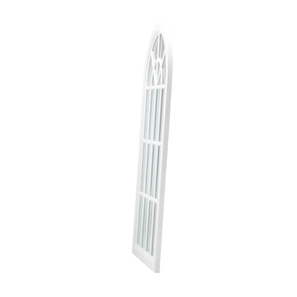 Window Mirror Arched Wall Mirrors 76x51cm Wooden White