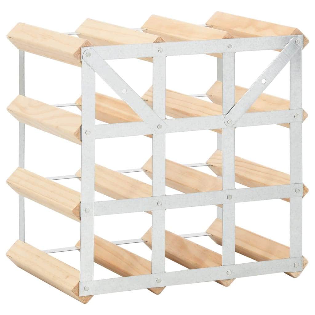 Wine Rack for 12 Bottles Solid Pinewood - Simple deals