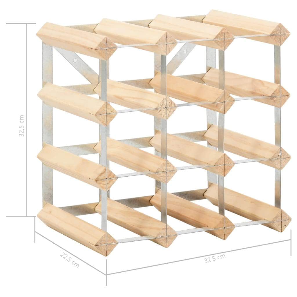 Wine Rack for 12 Bottles Solid Pinewood - Simple deals