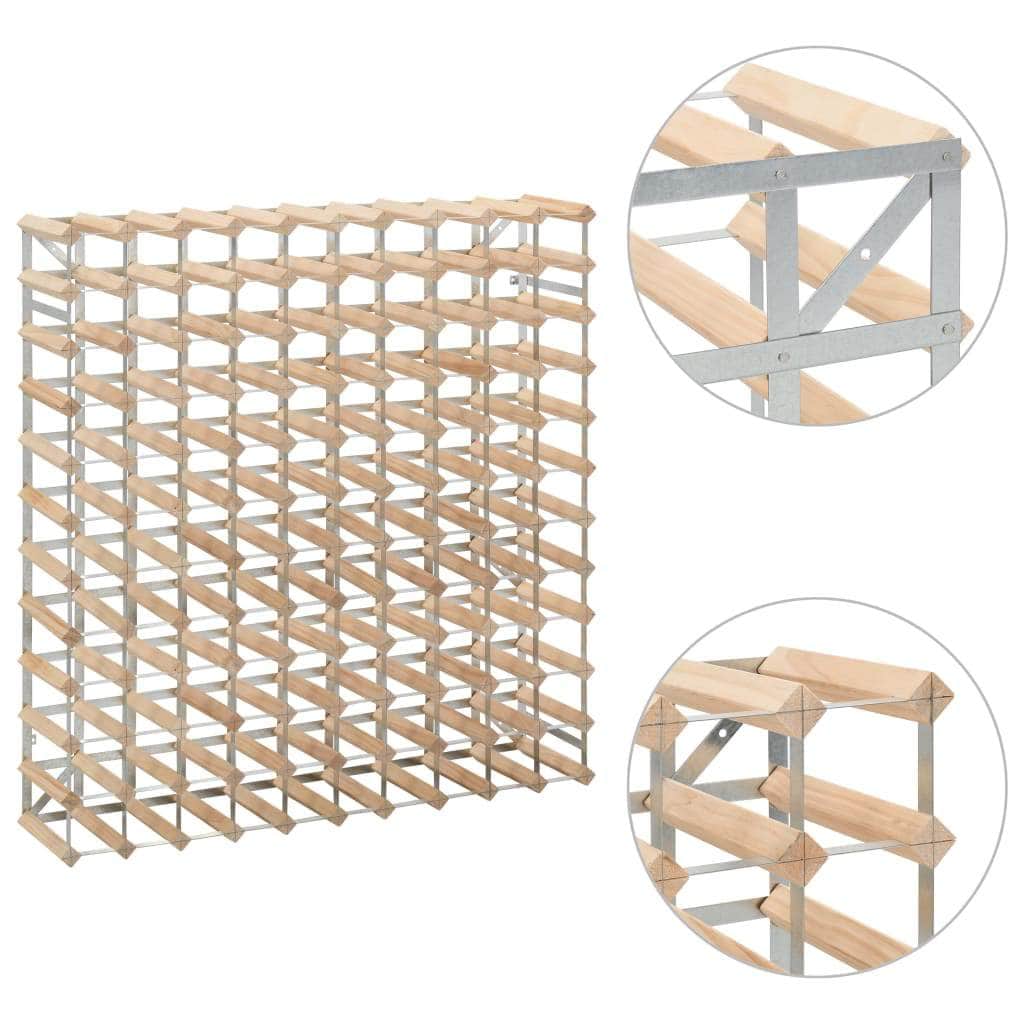 Wine Rack for 120 Bottles Solid Pinewood - Simple deals