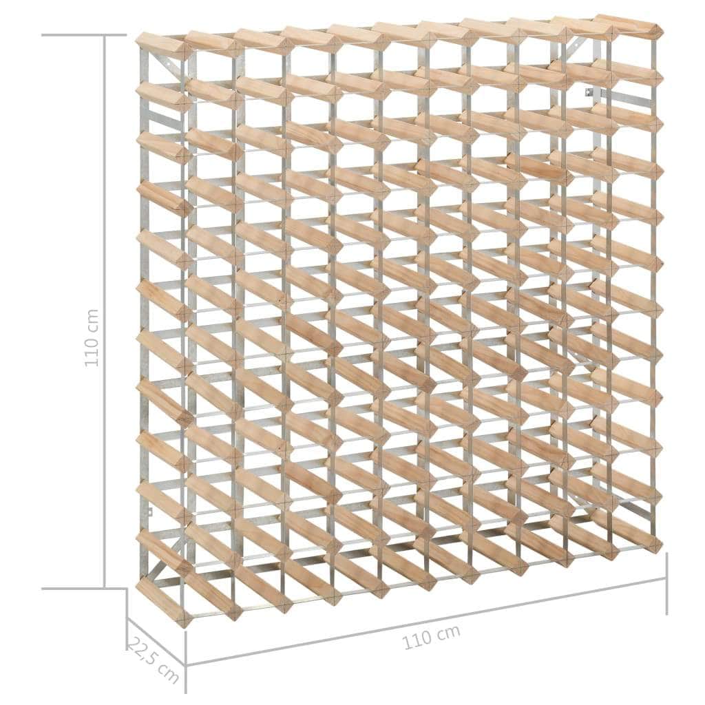 Wine Rack for 120 Bottles Solid Pinewood - Simple deals