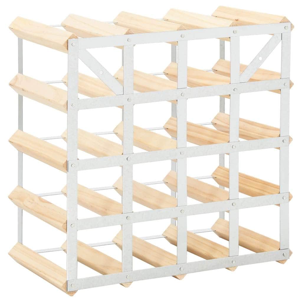 Wine Rack for 20 Bottles Solid Pinewood - Simple deals