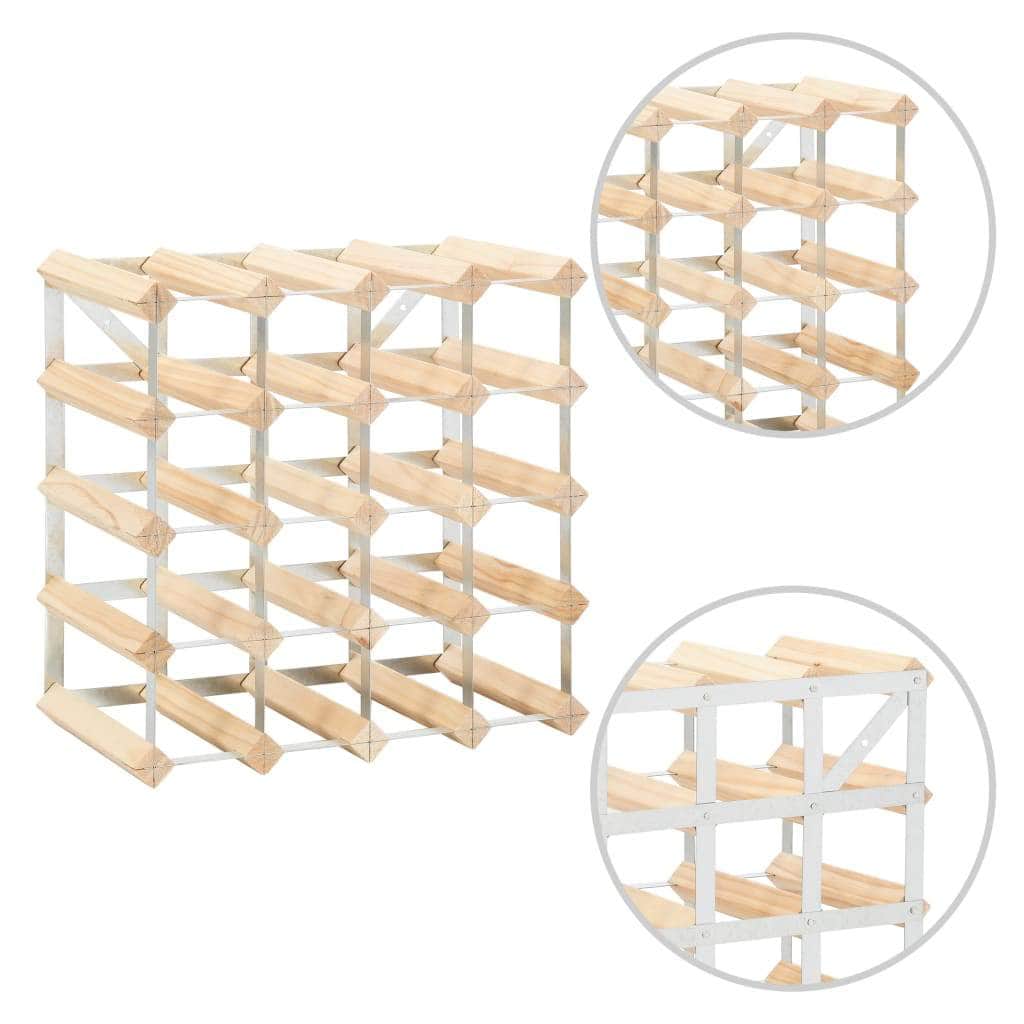 Wine Rack for 20 Bottles Solid Pinewood - Simple deals