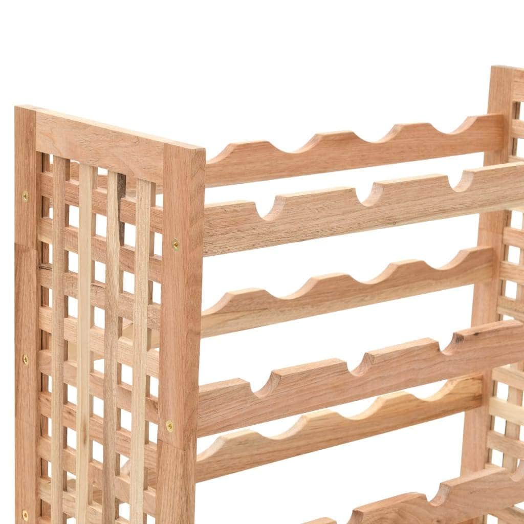 Wine Rack for 25 Bottles Solid Walnut Wood