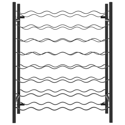 Wine Rack for 48 Bottles Black Metal