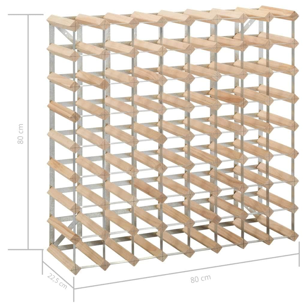 Wine Rack for 72 Bottles Solid Pinewood - Simple deals