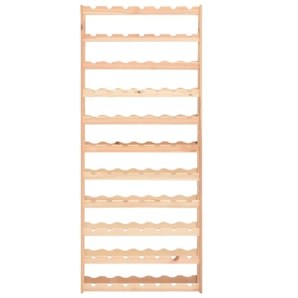 Wine Rack for 77 Bottles Solid Wood Pine