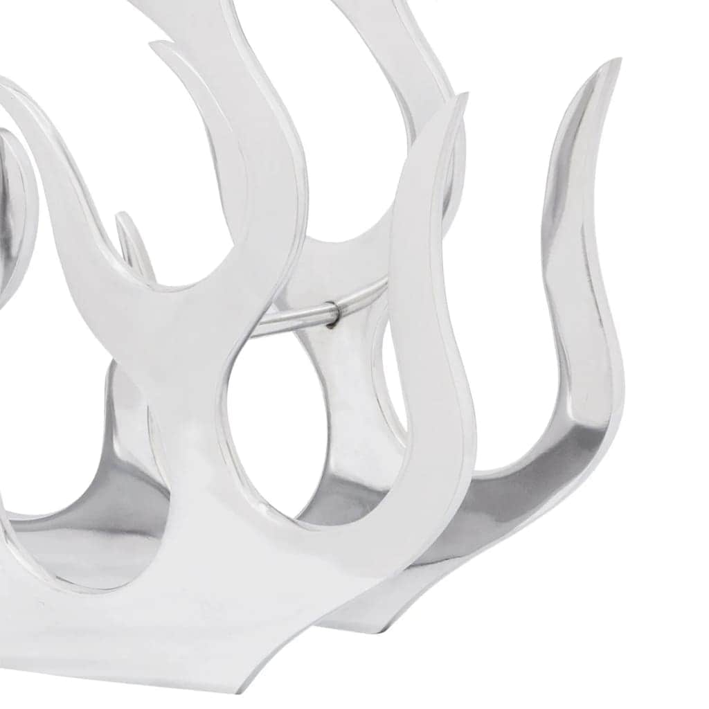 Wine Stand for 11 Bottles Silver Aluminium